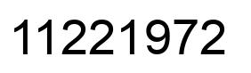 Number 11221972 black image