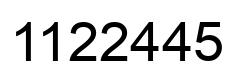 Number 1122445 black image