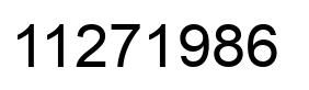 Number 11271986 black image