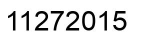 Number 11272015 black image