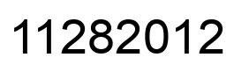 Number 11282012 black image