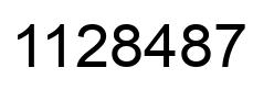 Número 1128487 imagen negro