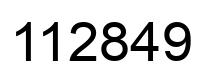 Número 112849 imagen negro