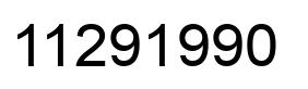 Number 11291990 black image