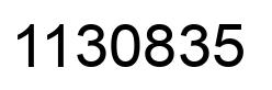 Number 1130835 black image