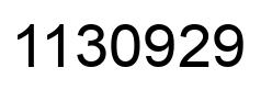 Number 1130929 black image