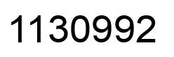 Number 1130992 black image