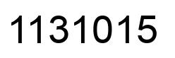 Number 1131015 black image