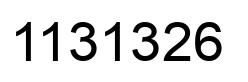 Number 1131326 black image