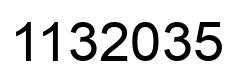 Number 1132035 black image