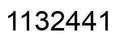 Number 1132441 black image