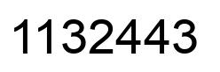 Number 1132443 black image
