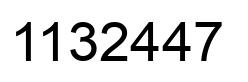 Number 1132447 black image