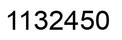 Number 1132450 black image