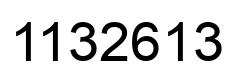 Number 1132613 black image