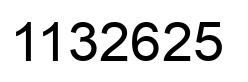 Number 1132625 black image
