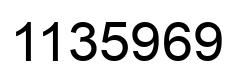 Number 1135969 black image