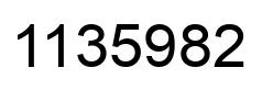 Number 1135982 black image