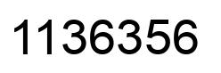 Number 1136356 black image