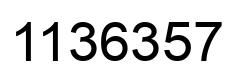 Number 1136357 black image