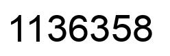 Number 1136358 black image