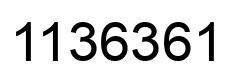 Number 1136361 black image