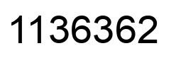 Number 1136362 black image