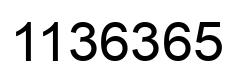Number 1136365 black image