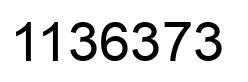 Number 1136373 black image