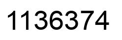 Number 1136374 black image