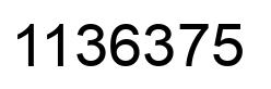 Number 1136375 black image