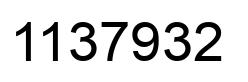 Number 1137932 black image