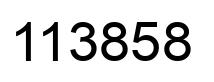 Number 113858 black image