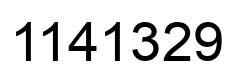 Number 1141329 black image