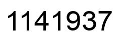Number 1141937 black image
