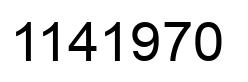 Number 1141970 black image