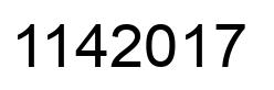 Number 1142017 black image