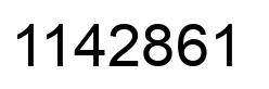 Number 1142861 black image