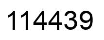 Número 114439 imagen negro