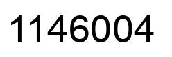Number 1146004 black image