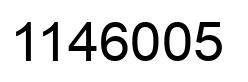 Number 1146005 black image