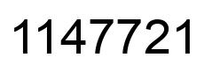 Number 1147721 black image