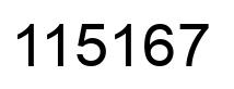 Número 115167 imagen negro