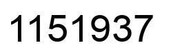Number 1151937 black image