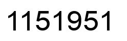 Number 1151951 black image
