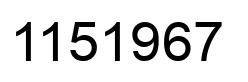 Número 1151967 imagen negro