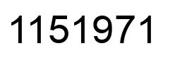 Number 1151971 black image