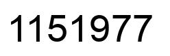 Número 1151977 imagen negro