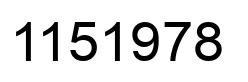 Number 1151978 black image
