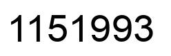 Number 1151993 black image